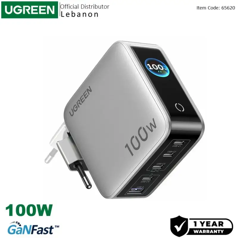 UGREEN Nexode 100W Charger with Retractable USB-C Cable