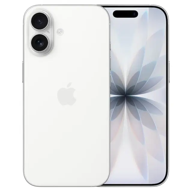 Apple iPhone 17 front and back on clean white background