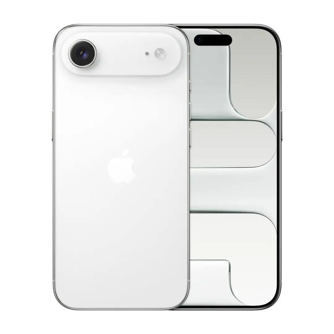 Apple iPhone Air front and back on clean white background