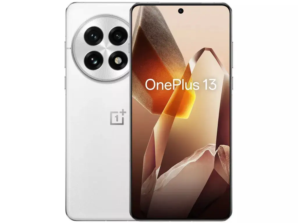 OnePlus 13 smartphone on clean white background
