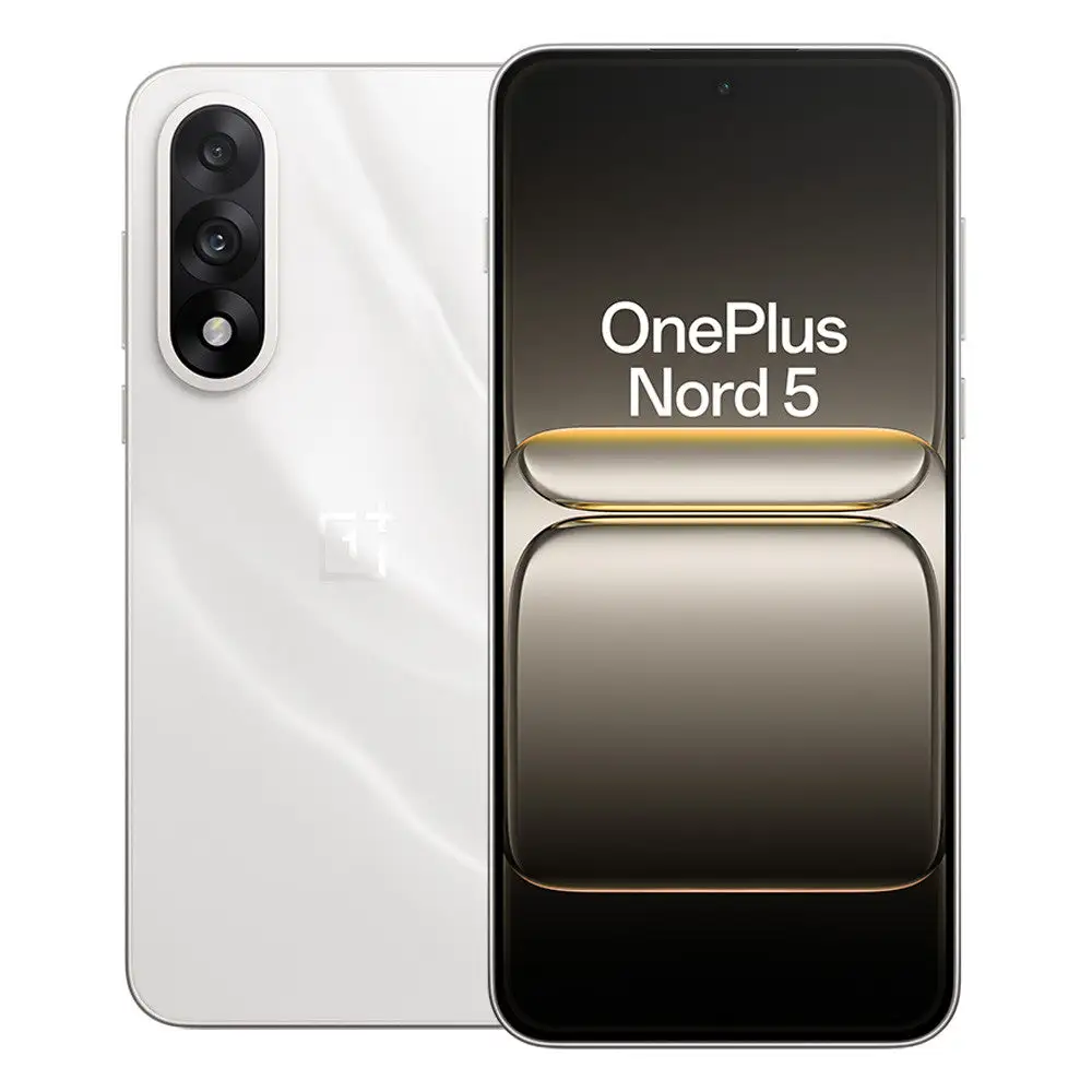 OnePlus Nord 5 smartphone on clean white background