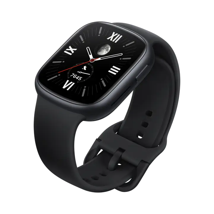HONOR Watch 4 Black smartwatch on white background