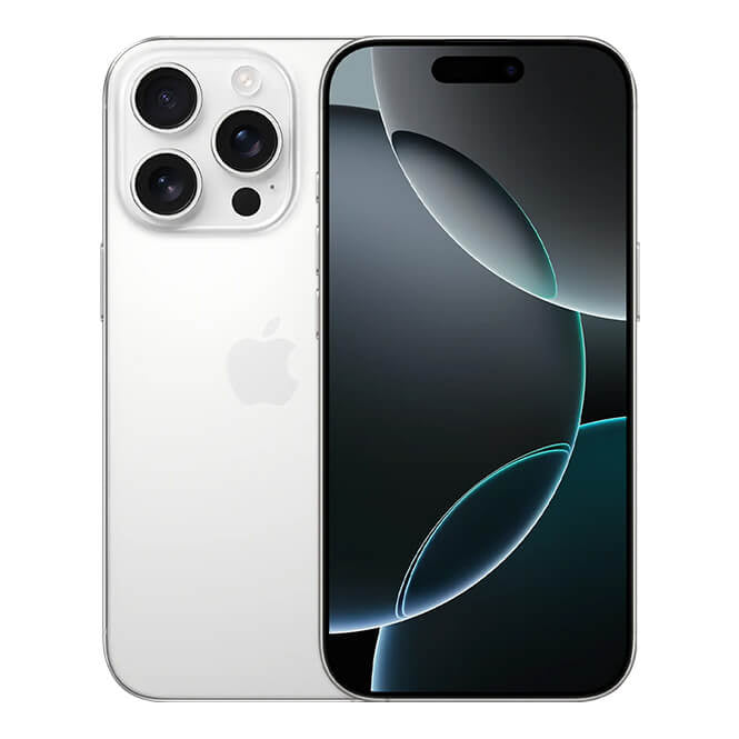 Apple iPhone 16 Pro Max front and back on clean white background